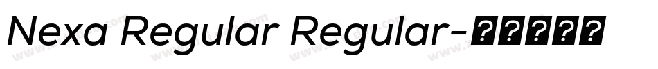 Nexa Regular Regular字体转换